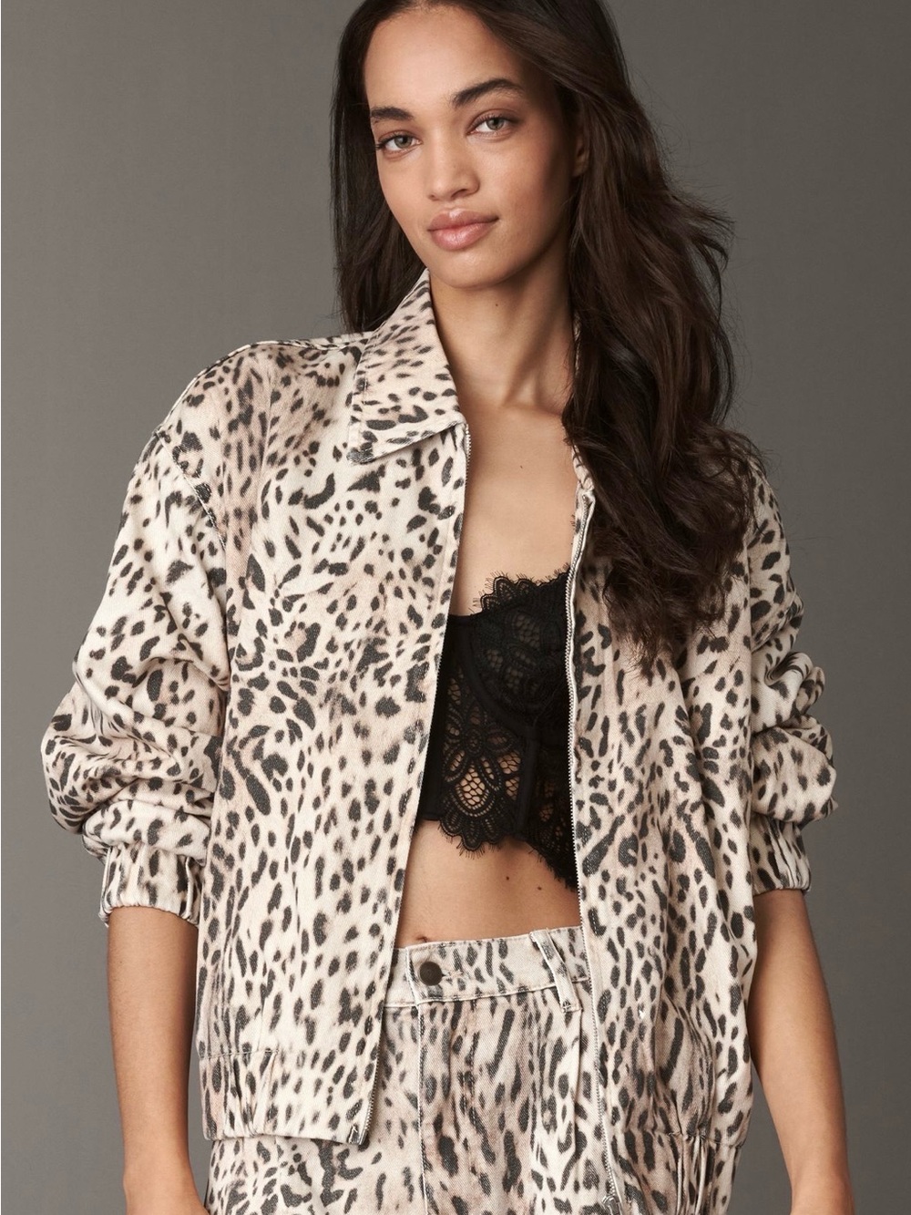 Anthropologie Pilcro Rylie Bomber Jacket Leopard